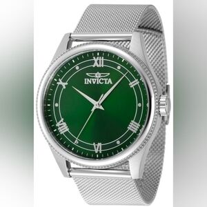 Men`s Watch Celestial Quartz Green Dial Steel Mesh Bracelet by Invicta - 43mm